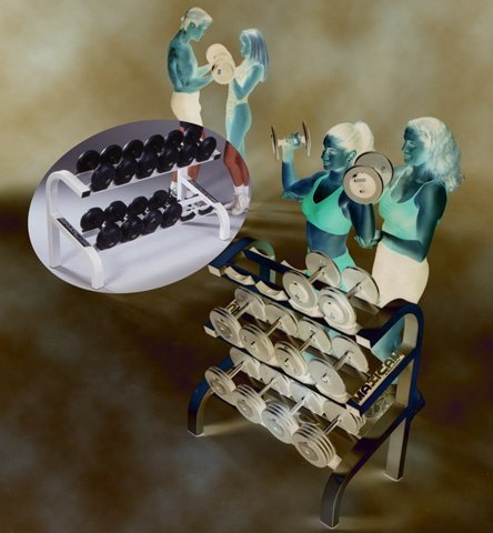 Dumbbell Rack, 6 Pair