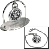 Gametime Oakland Raiders Pocket Watch with Chain and Stand