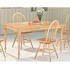 Coaster Rectangular Butcher Block Farm Dining Table,Solid  Natural Wood Finish