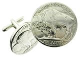 Buffalo Nickel US Coin Money Five Cent Cufflinks w/Gift Box