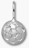 Large Soccer Ball Pendant - Sterling Silver Jewelry
