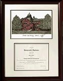 Scholar Oklahoma State Cowboys NCAA 18 x 24 Framed Limited Edition Lithograph with Diploma Openin