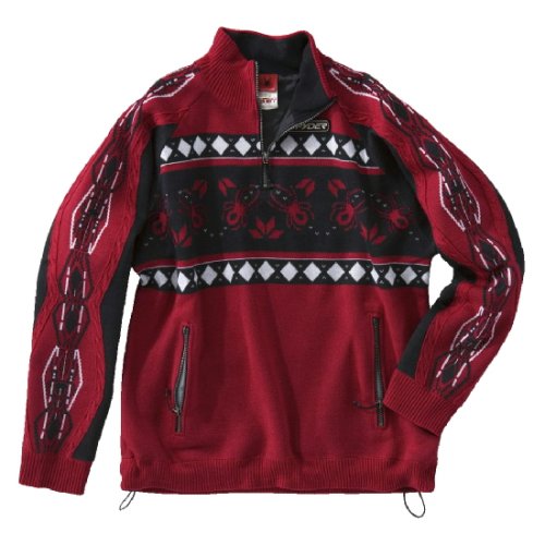 Spyder Windbreaker Männer, rot/schwarz/weiß