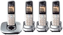 Panasonic KX-TG6424ES DECT Quad Digital Cordless Phone Set with Answer Machine in Silver