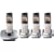 Panasonic KX-TG6424ES DECT Quad Digital Cordless Phone Set with Answer Machine in Silver