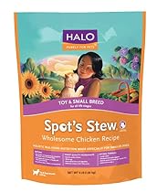 Halo Spot's Stew Holistic Dry Dog Food, Wholesome Chicken, 4 LB Bag of Small Breed Dog Food
