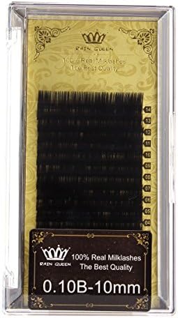 RAIN QUEEN Natural Eyelash Extension Mink B Curl Lashes 0.10*10mm 1 Size 1 Tray
