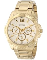 GUESS Womens U0232L2 Active Sport Gold-Tone Mid-Size Watch