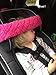 Nonods Car Seat Head Support/headband Green/pink