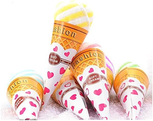 Tophere Cute Soft Washing Towel Ice Cream Shaped Towel Children Gift