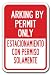 Parking By Permit Only / Estacionamiento Con Permiso Solamente Sign 12 x 18 Heavy Gauge Aluminum Signs