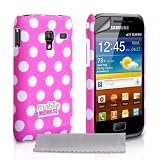 Samsung Galaxy Ace Plus Tasche Rosa Punkte Harte Hybrid H�lle Mit Displayschutz Und Poliertuchvon "Mobile Madhouse"