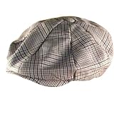 PLAID NEWSBOY CABBY DRIVER GATSBY CAP HAT PURPLE Small