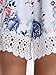 Choies Women's Multicolor V Neck Lace Embellished Paisley Pattern Rompers Playsuits