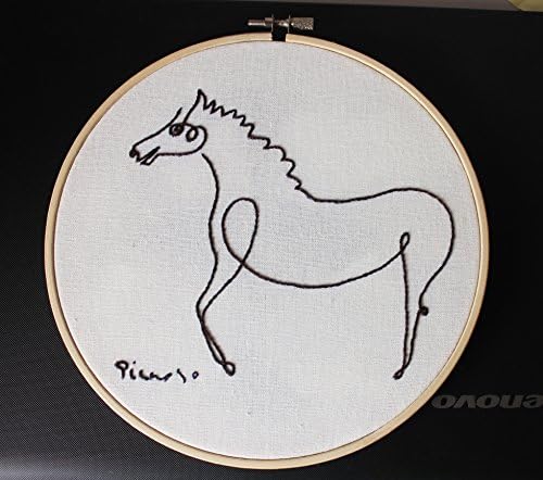Horse Hand Embroidery Hoop Art Hand Bamboo 8" Hoop Home Decor