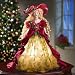 Holiday Doll Lamp w/ Holly Dress