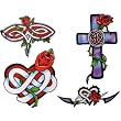 Celtic Rose / Celtic Cross Temporary Tattoo Body Art