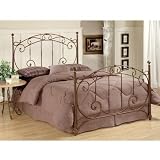 Hillsdale Sheraton Autumn Brown Metal Post Bed Set With Frame - Queen
