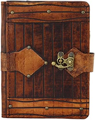Engraved Line Pattern Kindle Touch Paperwhite Voyage Kindle 4 5 Case Cover Vintage Leather Hardcover Wallet Pouch Cases Covers Lock Brown Suitable for Kobo Glo Kobo Touch Kobo Aura Sony PRS
