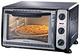 Severin TO 9484 Tischbackofen / 20 L  / 1500 W  / Umluftfunktion / Drehspie� f�r Fleisch und Gefl�gel / schwarz-silber