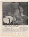 1962 GE General Electric Portable TV Dedham MA Fire Print Ad