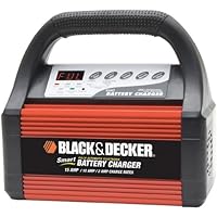 Black & Decker VEC1089ABD Smart Battery Charger with 15 Amp,10 Amp and 2 Amp Continuous Charge Rates