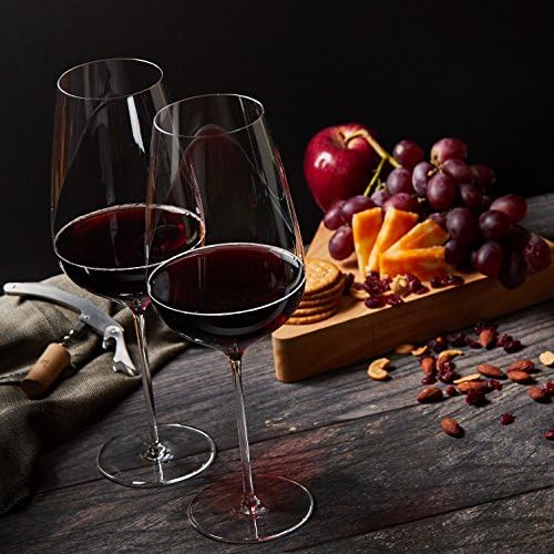 Veritas Crystal Classic Premium Thin Fine Crystal Elegant Hand Made Large Tall Beautiful Luxurious Wine Glass for Red Wines, Set of 2