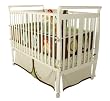 Dream On Me Bella 2 in 1 Convertible Sleigh Stationary Side Crib, White