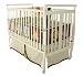 Dream On Me Bella 2 in 1 Convertible Sleigh Stationary Side Crib, White