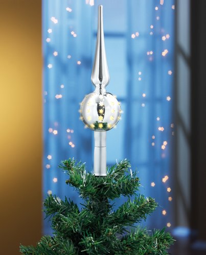 DS Produkte GmbH (FO) - Kitchen TV Das Original 3385 Kabelloser Lichterglanz Tannenbaumspitze, silber