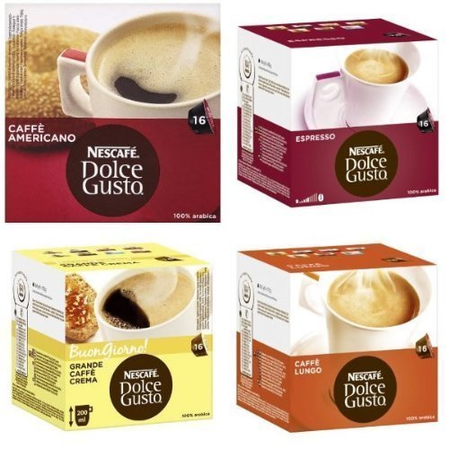 Nescafe Dolce Gusto Flavour Variety Black Coffeepack 64 Capsules