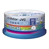 Victor 映像用BD-R 保護コート仕様(ハードコート)1回録画用 4倍速 25GB ワイドホワイトプリンタブル 20枚 BV-R130K20W