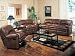 Walter Reclining Sofa in Brown Bonded Leather by Coaster Furniture