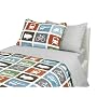 DwellStudio Squares Twin Sheet Set, Dove Grey