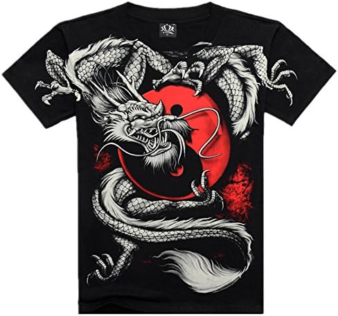 SMT Men's 3D Dragon Printing T-shirt shirts-XXXL