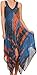 Sakkas Lala Smocked Back Handkerchief Hem V-Neck Sleeveless Dress