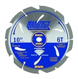Irwin Tools 4935624 10-Inch x 6T Polycrystalline Diamond Fiber Cement Circular Saw Blade with 5/8-Inch Arbor