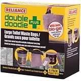 Reliance Products Double Doodie Plus Large Toilet Waste Bags (6-Pack)