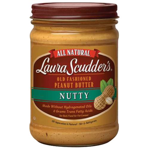 Laura Scudder's Old Fashioned Nutty Peanut Butter, 16 oz (Pack of 2)