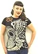 Doctrine Apparel Womens Apologete Winged Day of the Dead Sugar Skull Cross Shirt Defend The Faith Small - XL