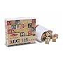 Melissa & Doug Deluxe 50-piece Wooden ABC/123 Blocks Set
