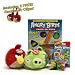 Angry Birds Gift Bonanza! Knock on Wood, Card Game, Silly Bandz, 5" Red Bird w/Sound, 5" Piglet w/Sound. Plus 2 FREE Backpack Clips!