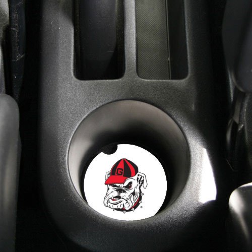 NCAA Georgia Bulldogs Absorbent Car Coaster with Alternate Logo -Pack of 2