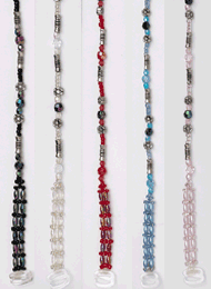 Beaded Bra Straps, Color Red