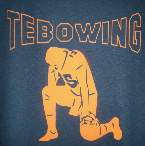 New Tebowing Tim Tebow Denver Football Broncos Jesus Adult T-Shirt Medium
