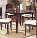 Dark Mahogany Finish Square Wooden Dining Table
