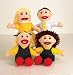 Caucasian Full-Body Family Puppets with Moveable Mouth - Set of 4