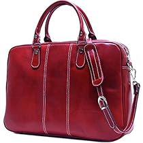 Floto Venezia Slim Red Briefcase Attache Lap-top Case
