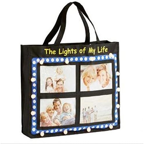 "Lights of My Life" Marquee Style LED Photo Tote Bag