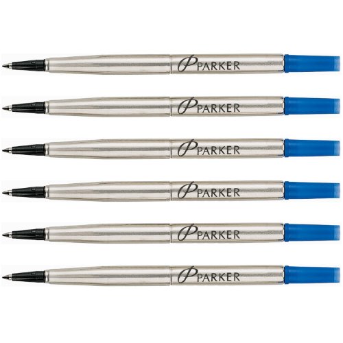 Parker quink ink rollerball medium point blue ink refil…